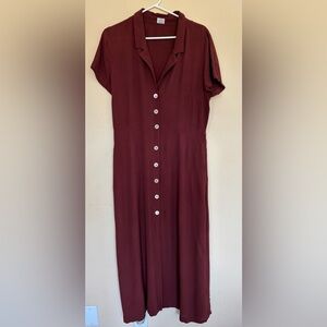 Wilfred Aritzia Rich Brown long Dress